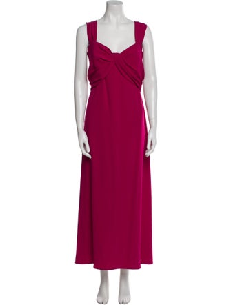 Escada Square Neckline Long Dress