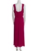 Escada Square Neckline Long Dress