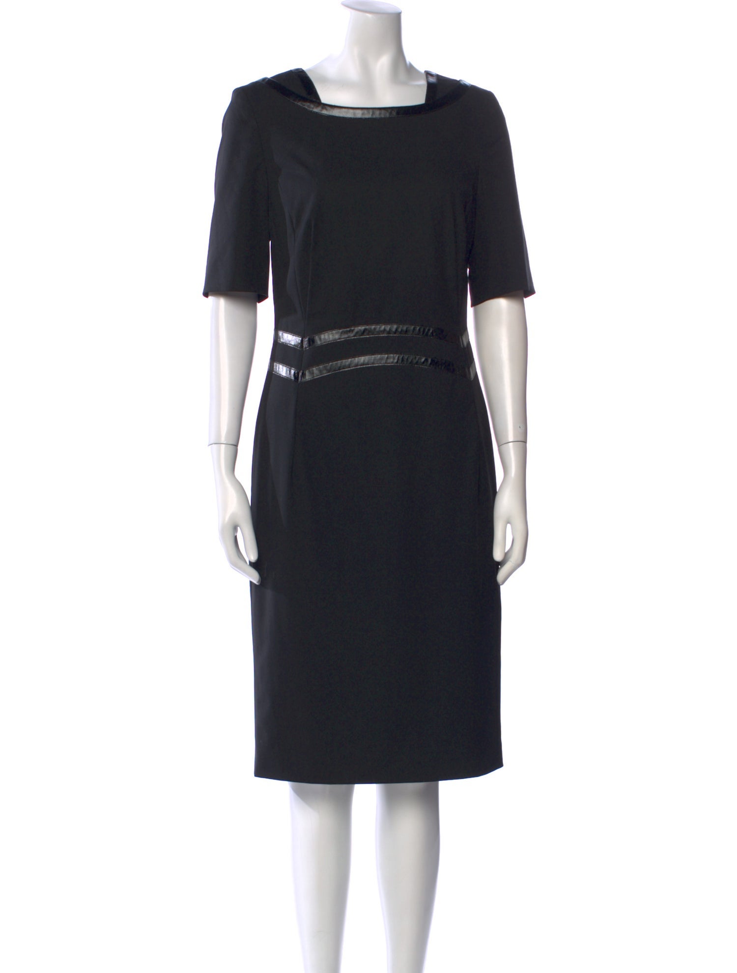 Escada Bateau Neckline Midi Length Dress