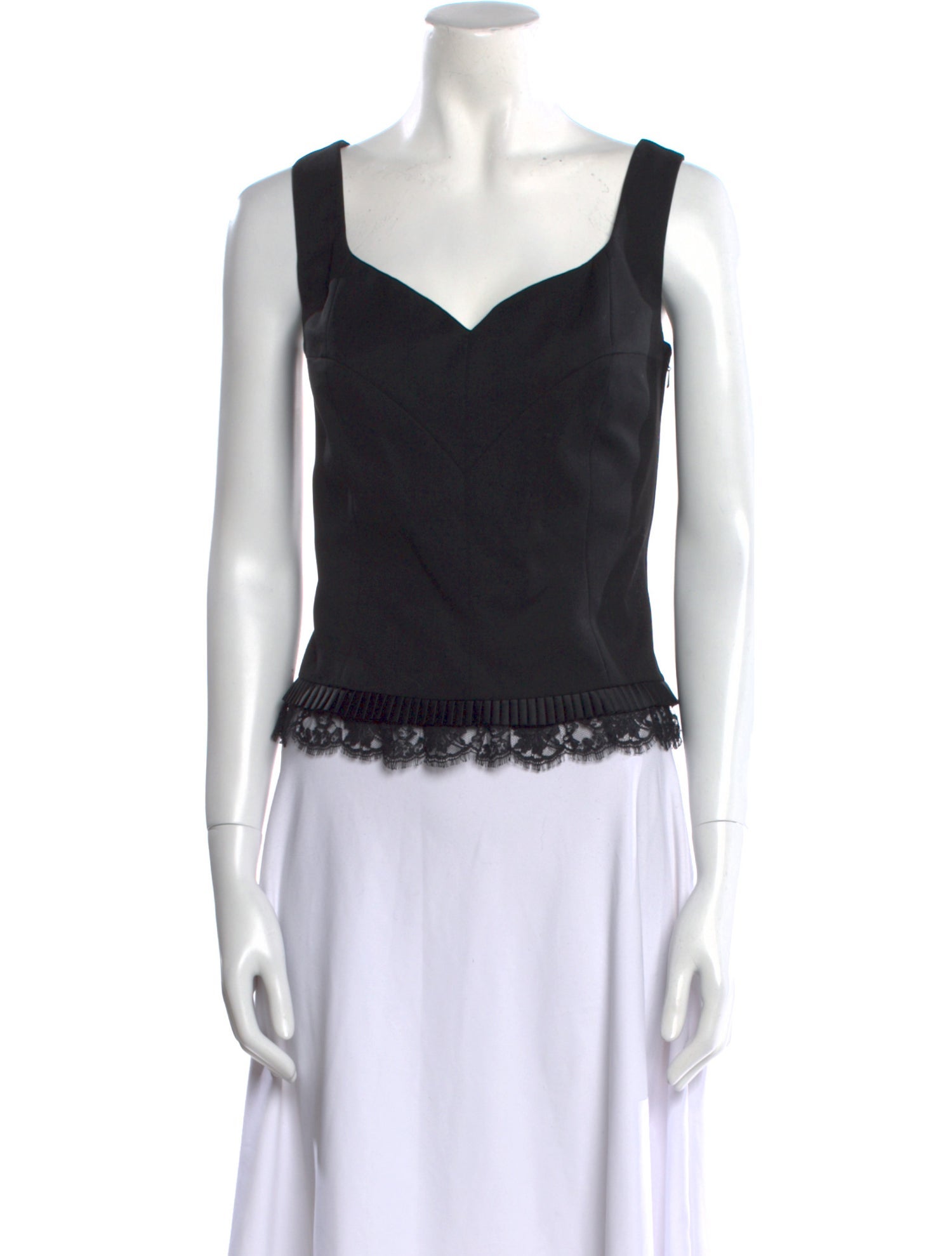 Escada Wool V-Neck Crop Top