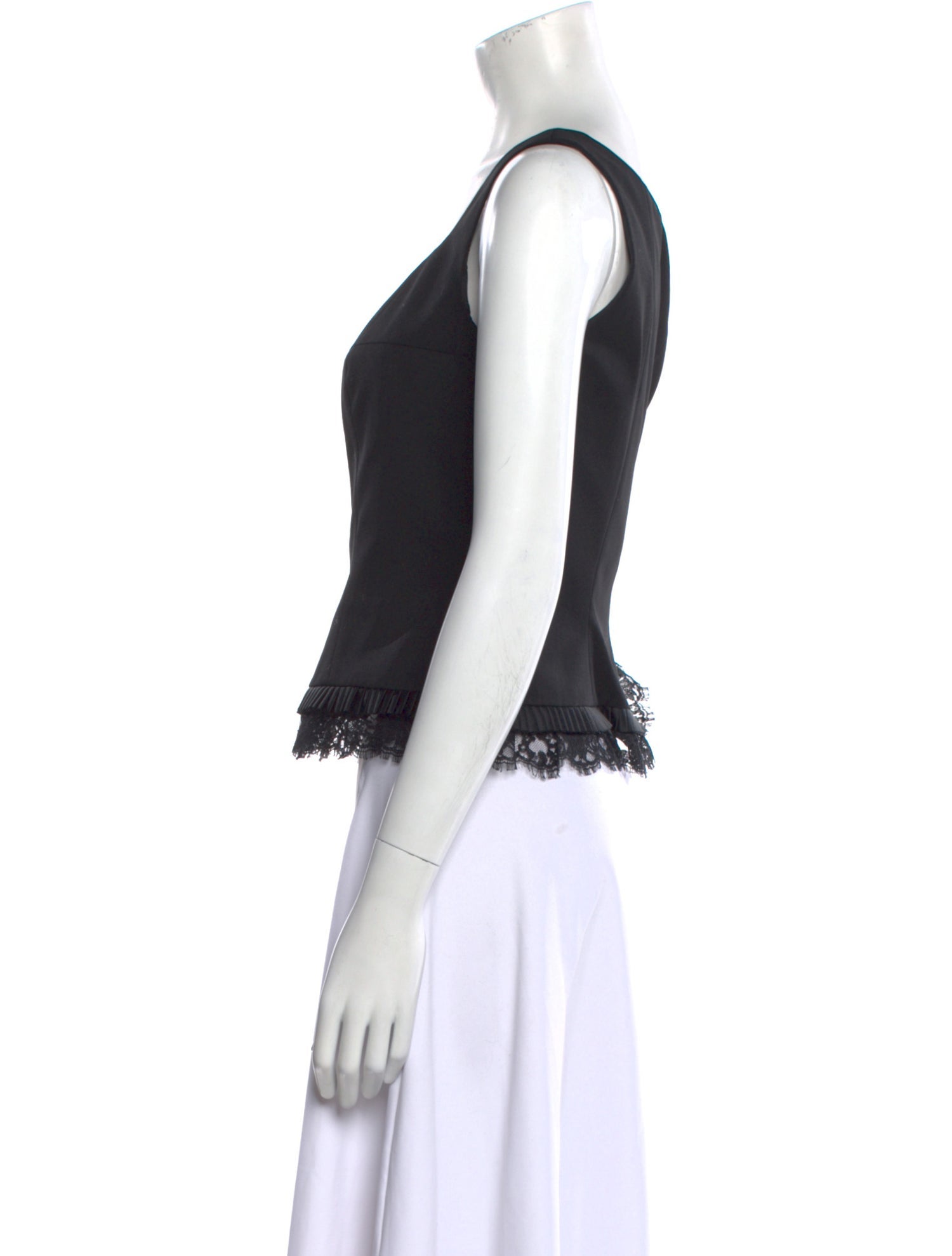 Escada Wool V-Neck Crop Top