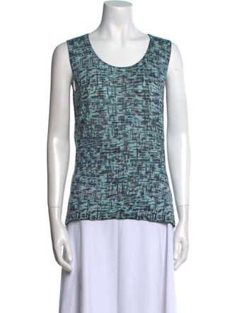 Escada Virgin Wool Printed Top