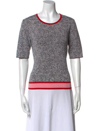 Escada Striped Crew Neck Top