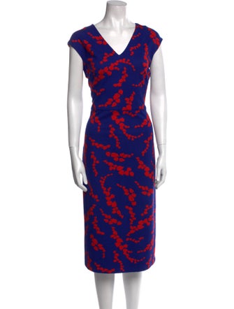 Escada Printed Midi Length Dress