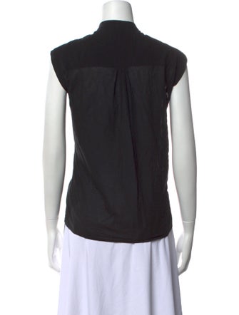 Escada Silk Crew Neck Button-Up Top