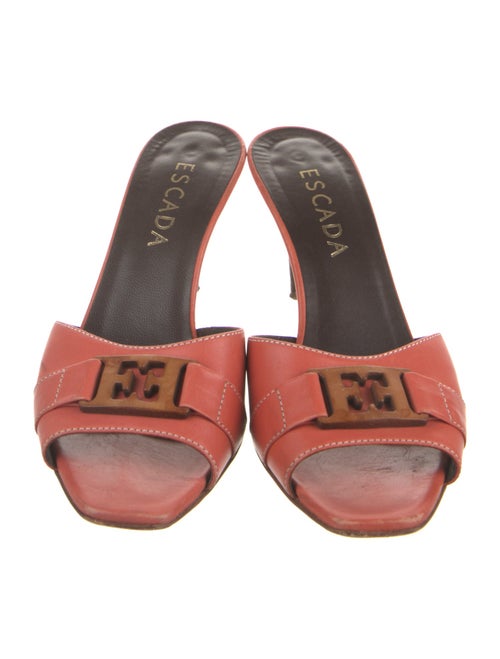 Escada Leather Slides