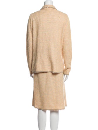 Escada Wool Tweed Pattern Skirt Suit