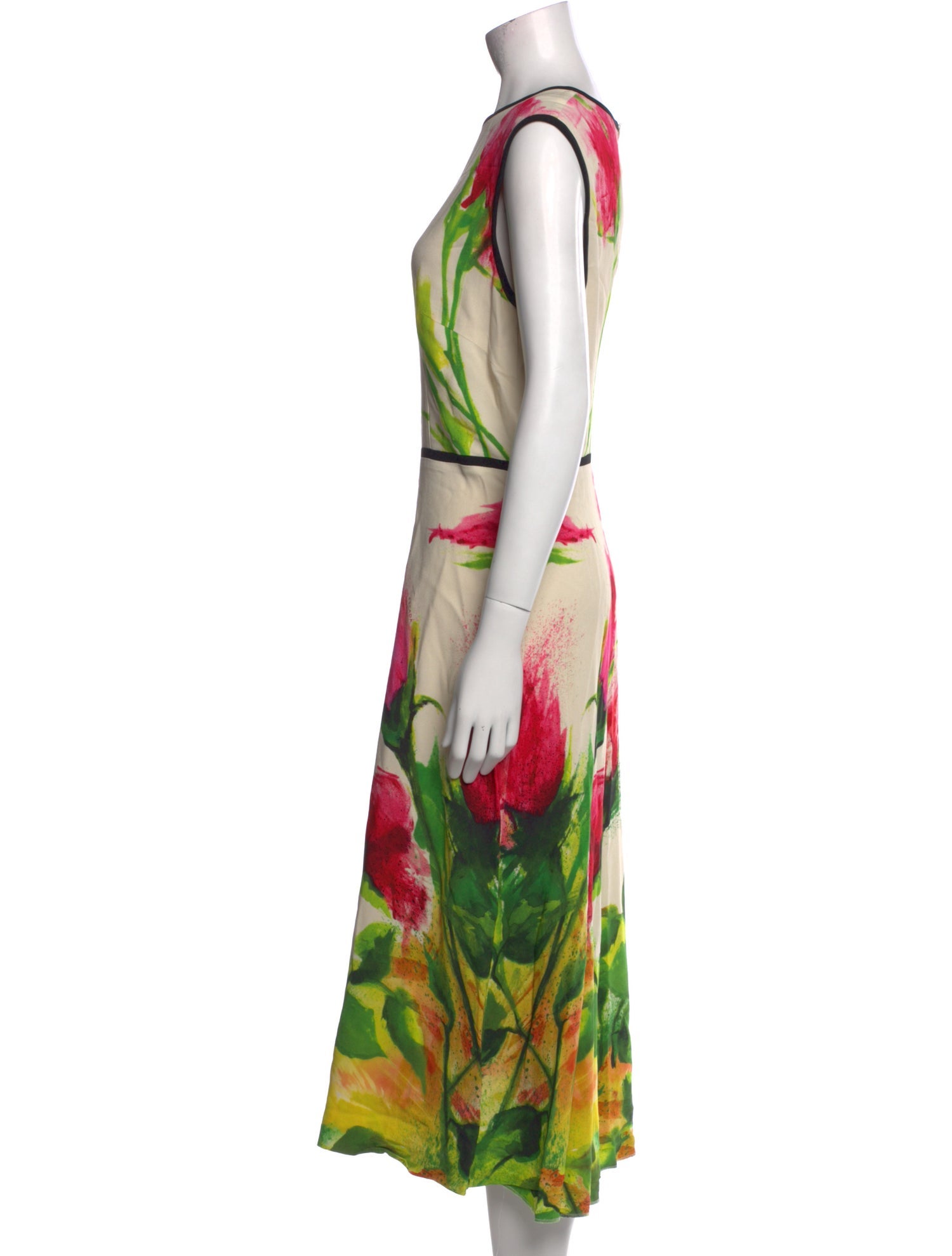 Escada Floral Print Long Dress