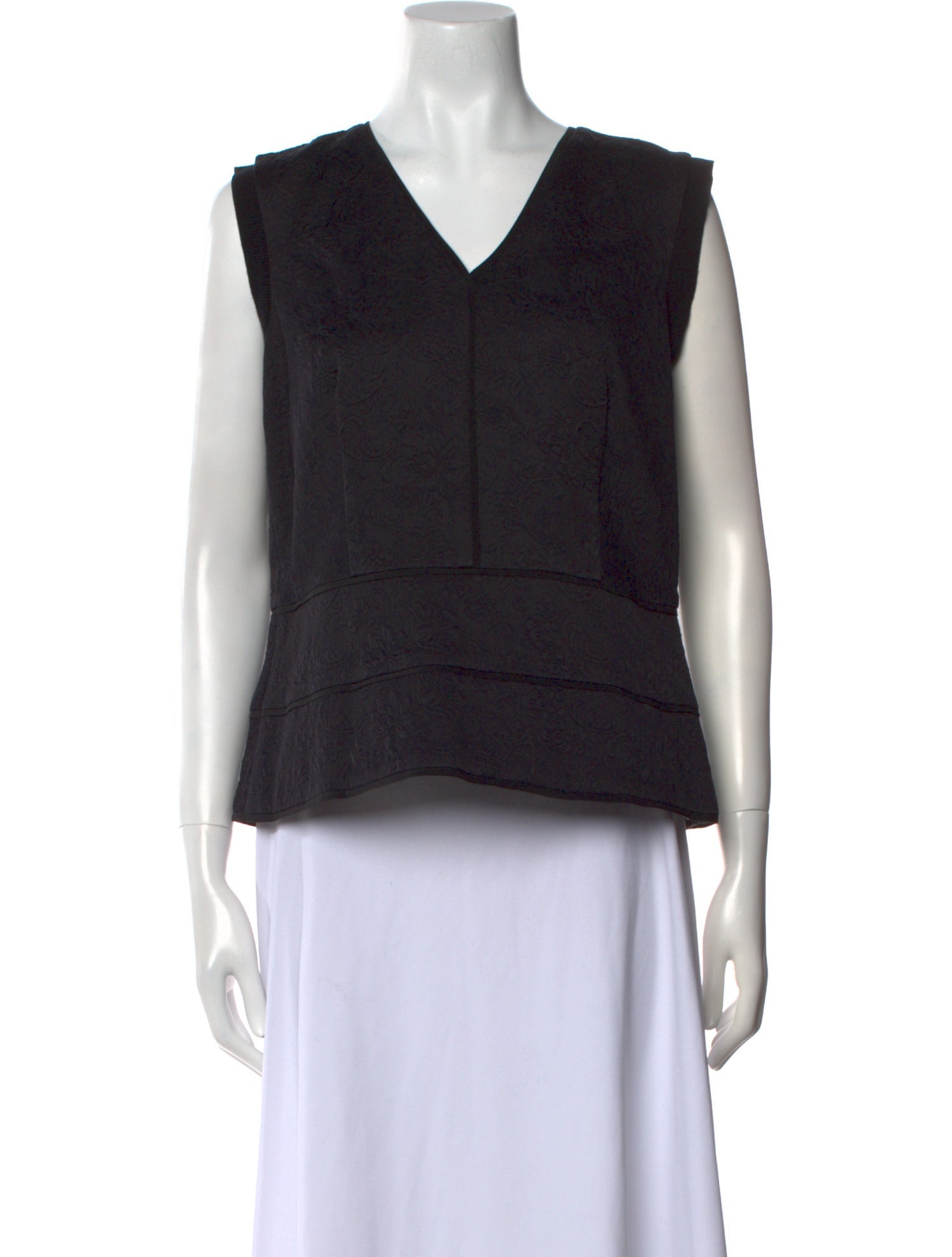 Escada V-Neck Sleeveless Top