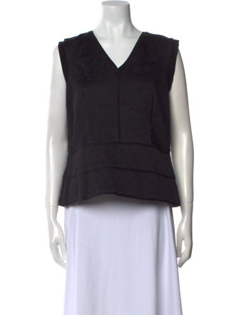 Escada V-Neck Sleeveless Top