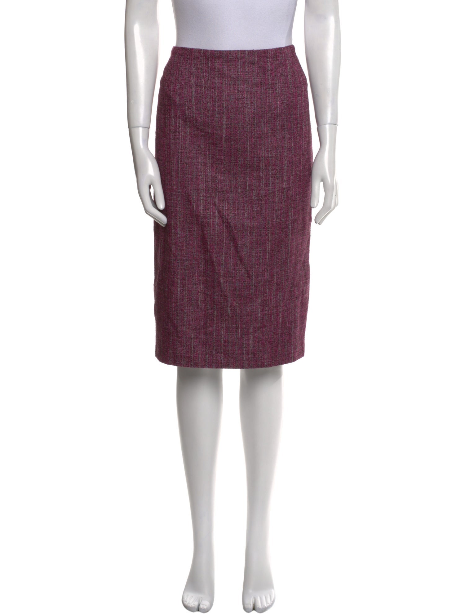 Escada Raw-Edge Trim Knee-Length Skirt
