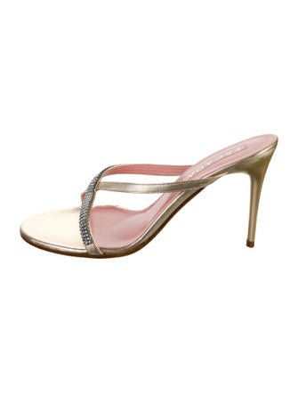 Escada Leather Slides