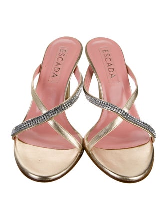 Escada Leather Slides