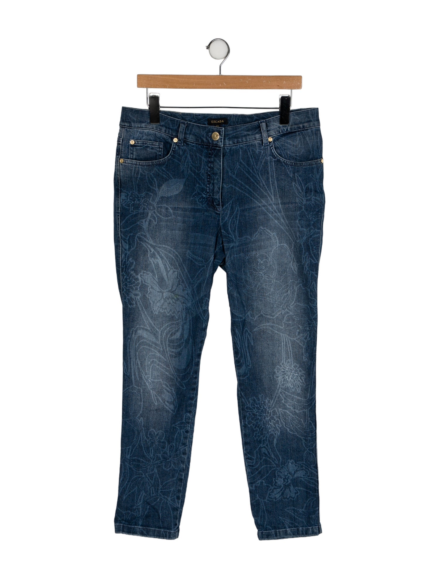 Escada High-Rise Straight Leg Jeans