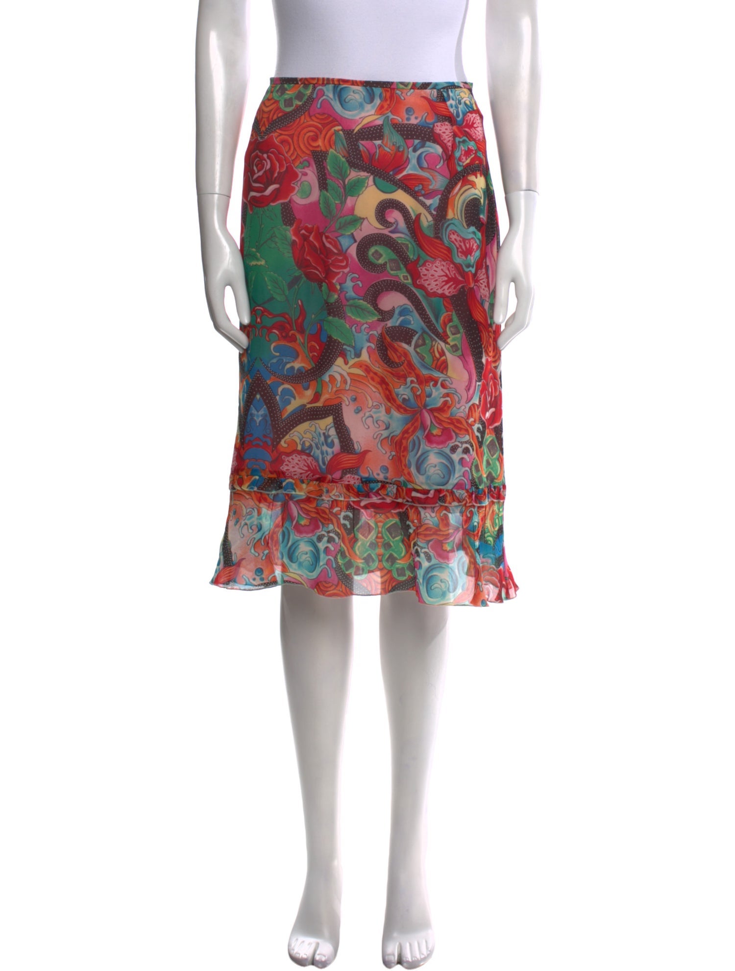 Escada Silk Knee-Length Skirt