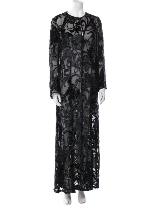Escada Lace Pattern Long Dress