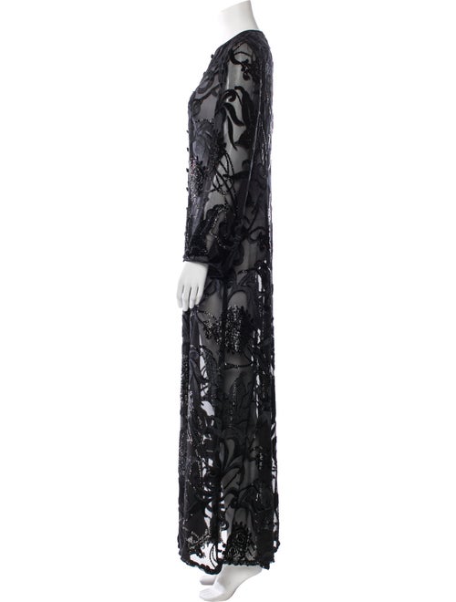 Escada Lace Pattern Long Dress