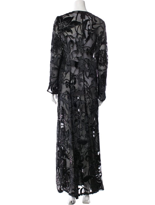 Escada Lace Pattern Long Dress