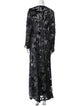 Escada Lace Pattern Long Dress