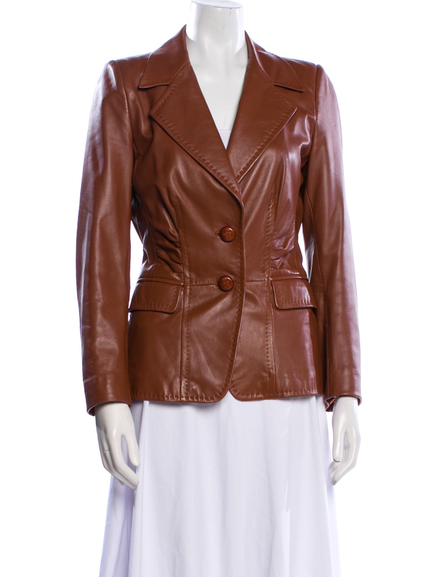 Escada Leather Blazer