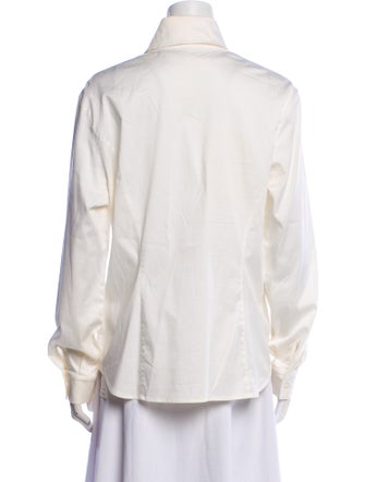 Escada Long Sleeve Button-Up Top