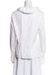 Escada V-Neck Long Sleeve Button-Up Top