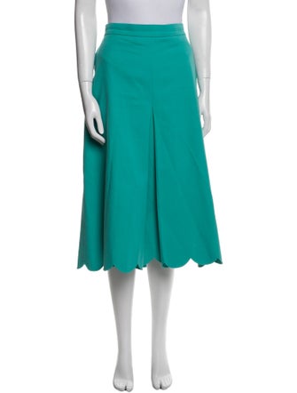 Escada Pleated Accents Midi Length Skirt