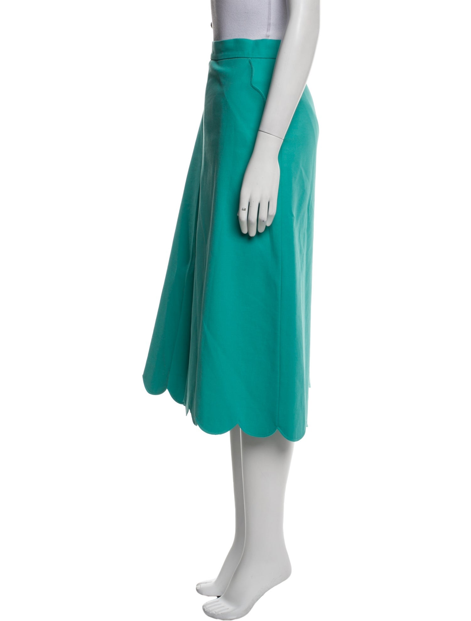 Escada Pleated Accents Midi Length Skirt