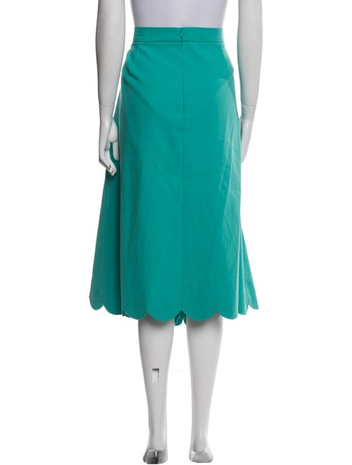 Escada Pleated Accents Midi Length Skirt