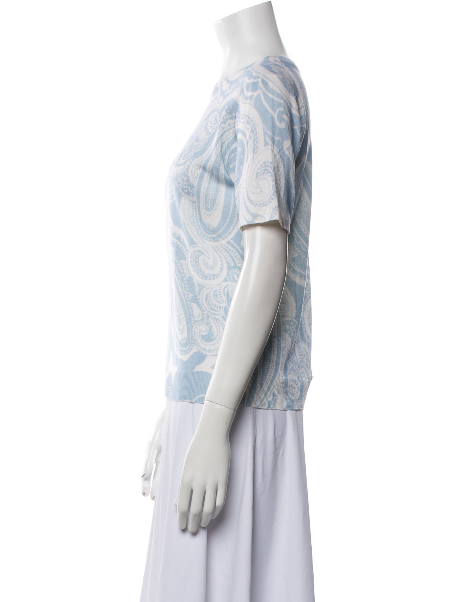 Escada Wool Paisley Print T-Shirt