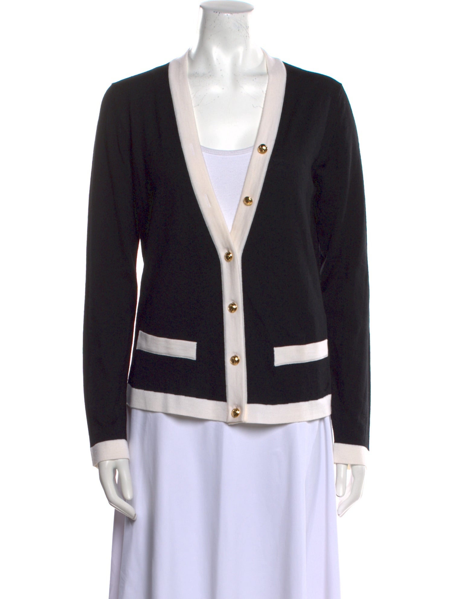 Escada Virgin Wool Colorblock Pattern Sweater