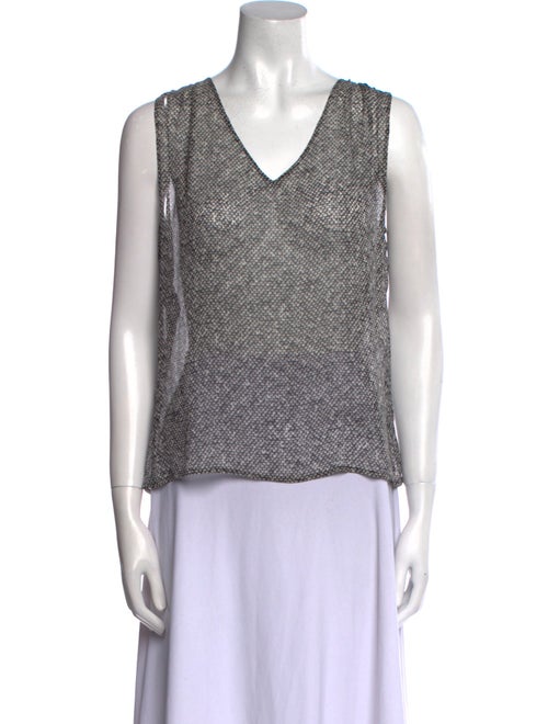 Escada V-Neck Sleeveless Top