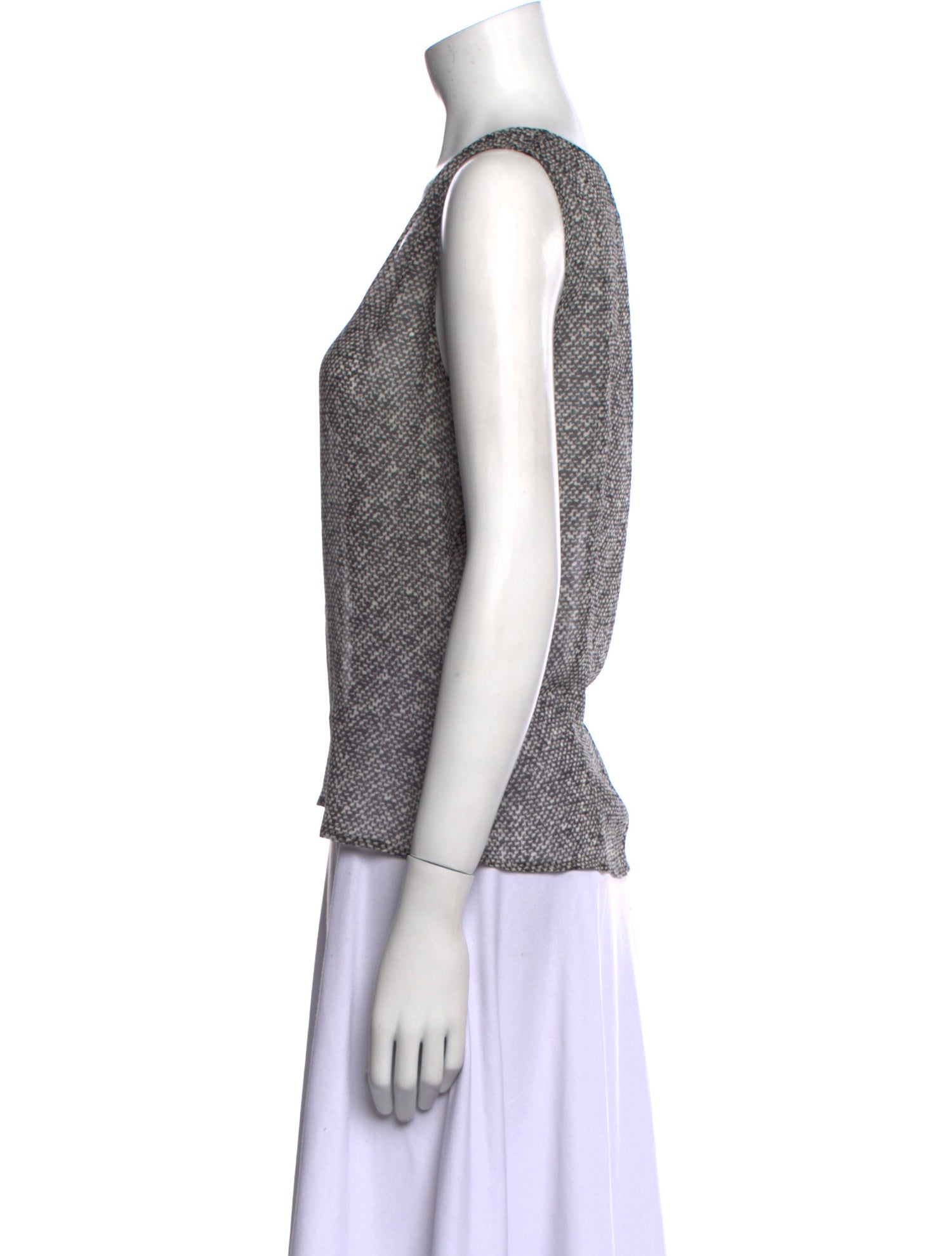 Escada V-Neck Sleeveless Top