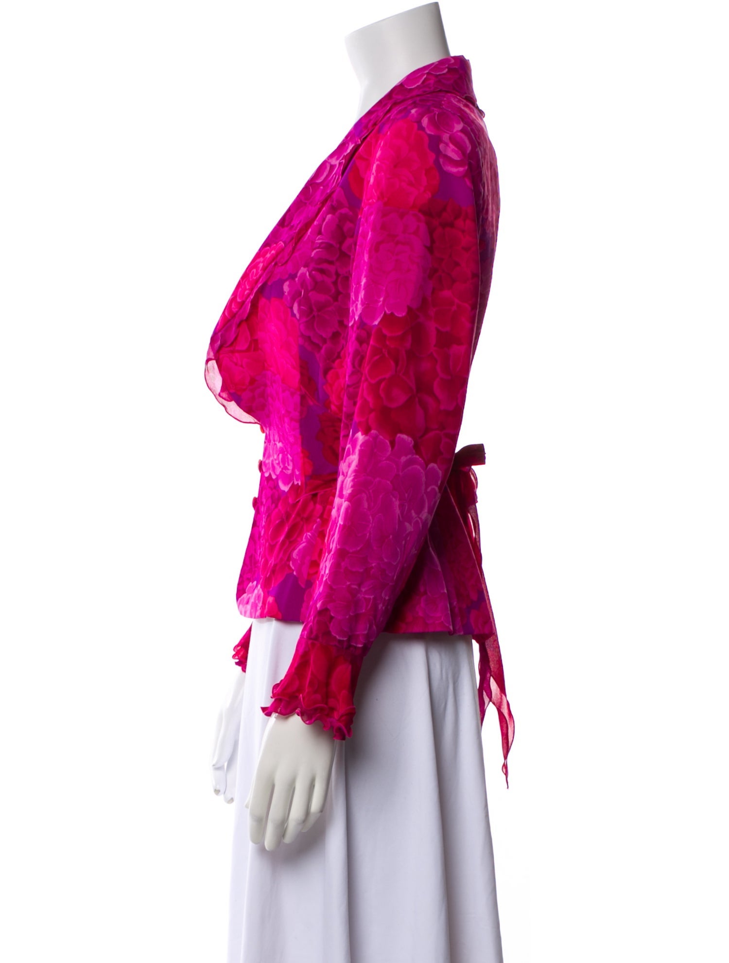 Escada Silk Floral Print Blazer