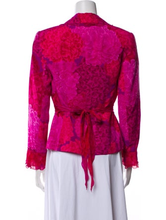 Escada Silk Floral Print Blazer
