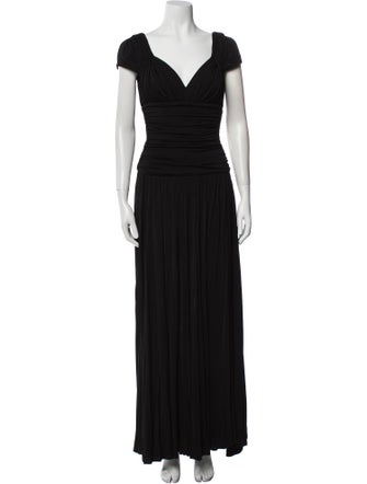 Escada V-Neck Long Dress