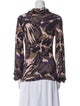 Escada Tie-Dye Print Cowl Neck Blouse