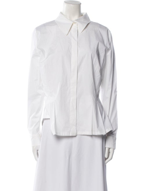 Escada Long Sleeve Button-Up Top