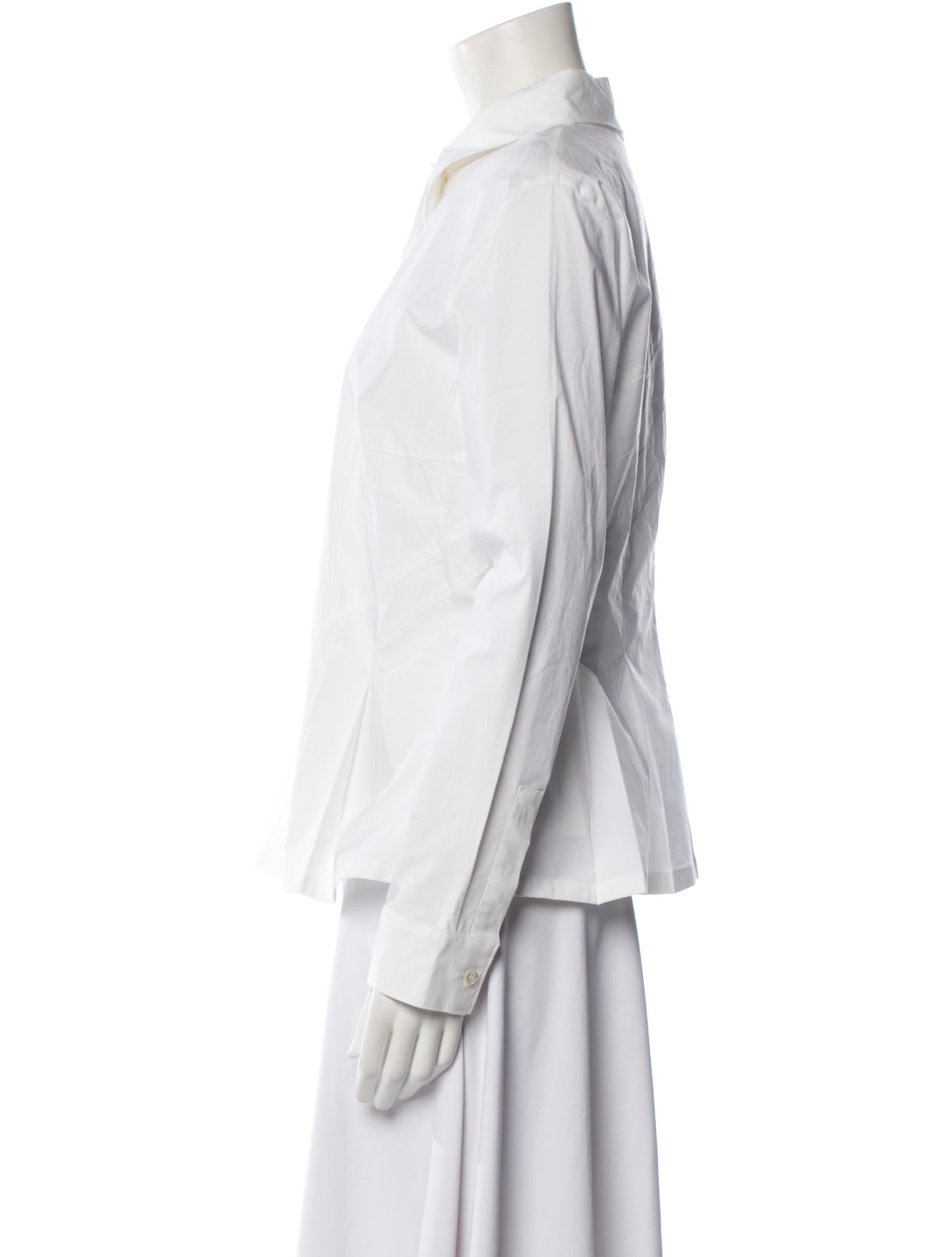 Escada Long Sleeve Button-Up Top