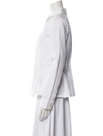 Escada Long Sleeve Button-Up Top