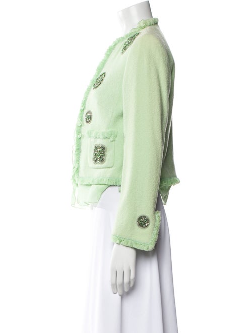 Escada Wool Patterned Fur Jacket