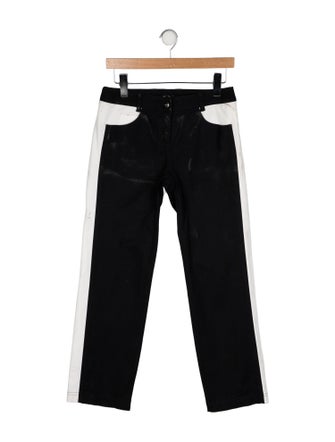 Escada Colorblock Pattern Straight Leg Pants