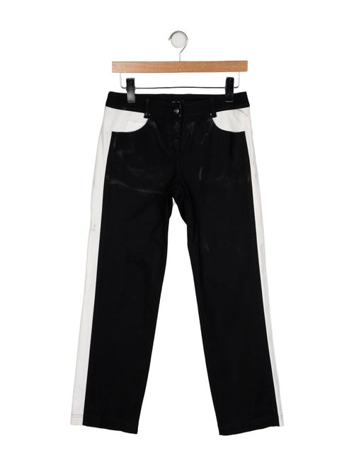 Escada Colorblock Pattern Straight Leg Pants