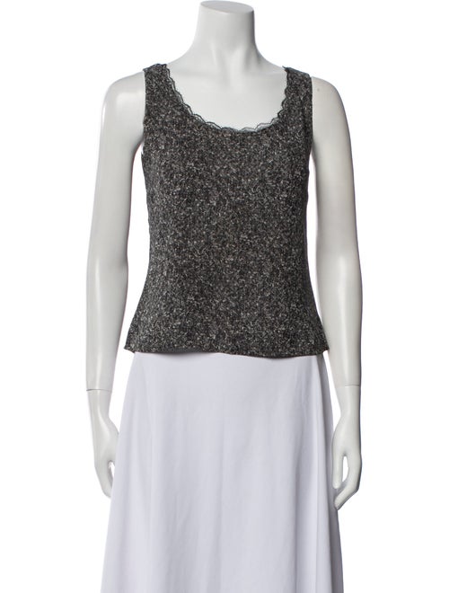 Escada Printed Scoop Neck Top