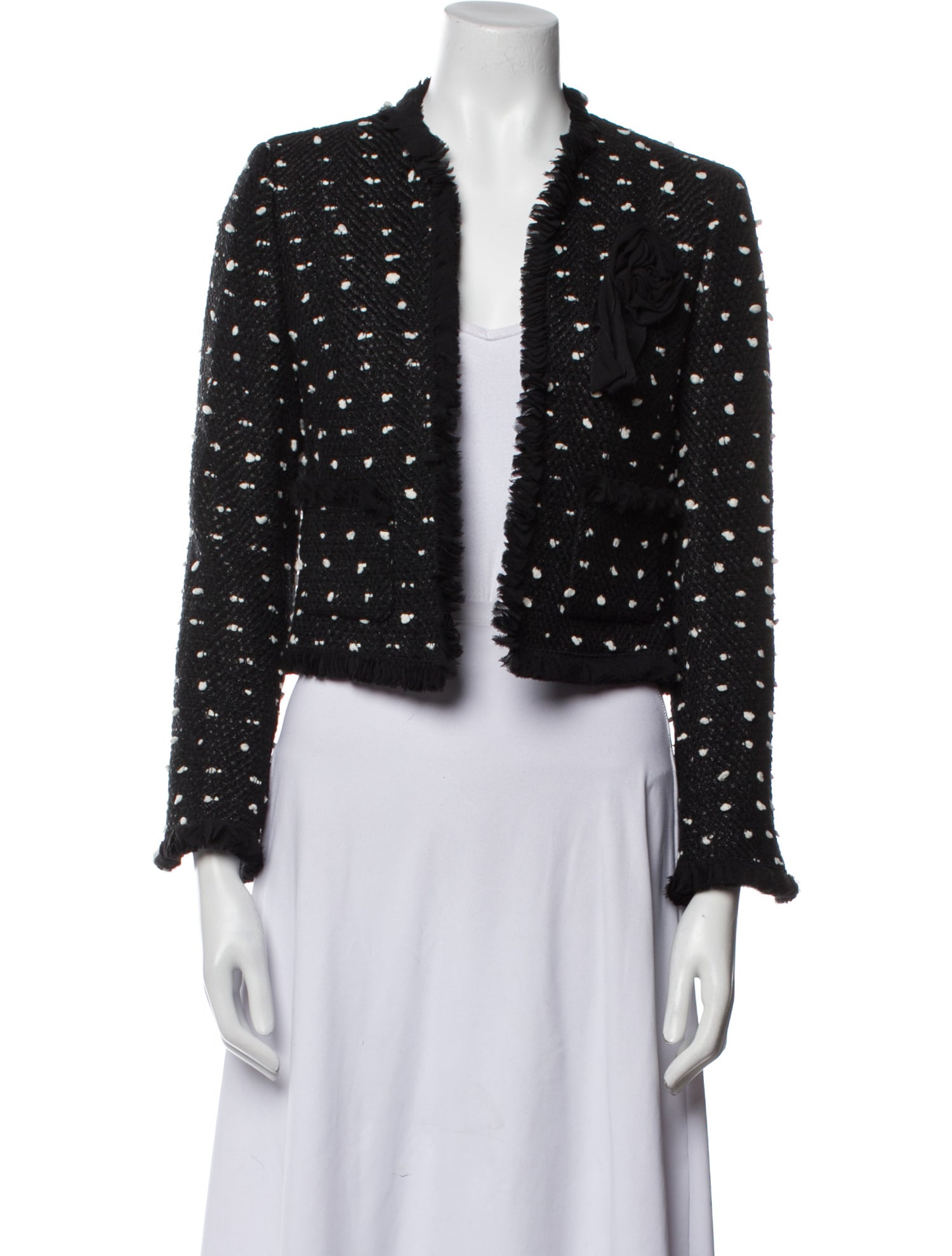 Escada Virgin Wool Tweed Pattern Evening Jacket
