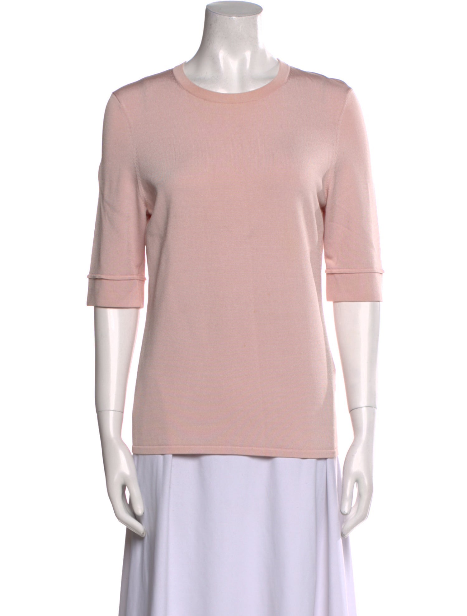 Escada Crew Neck Three-Quarter Sleeve T-Shirt