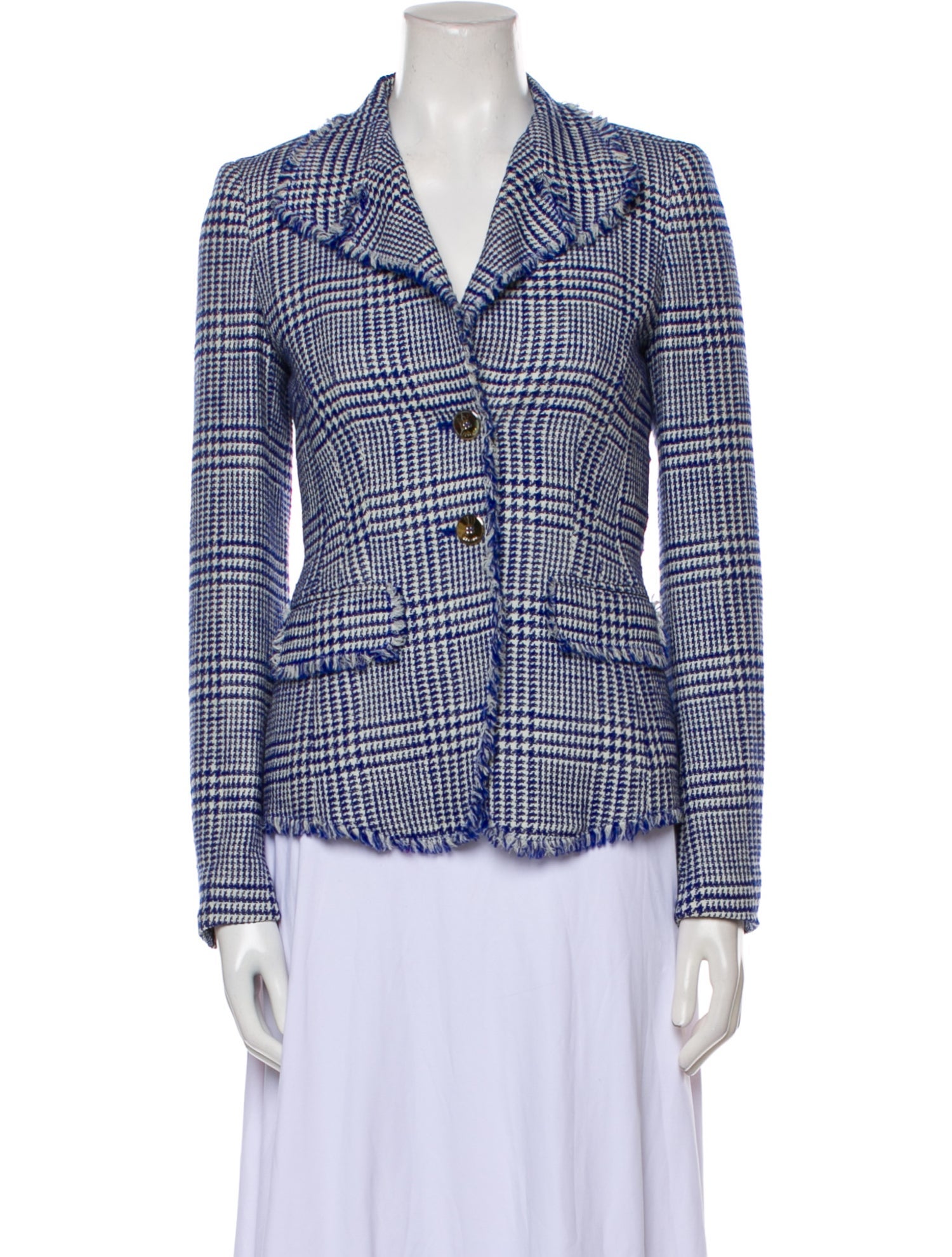 Escada Houndstooth Print Blazer