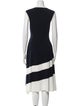 Escada Colorblock Pattern Midi Length Dress