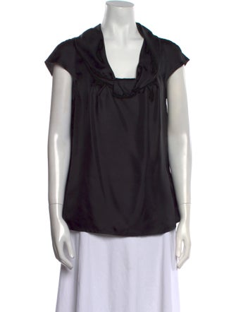 Escada Silk Cowl Neck Blouse