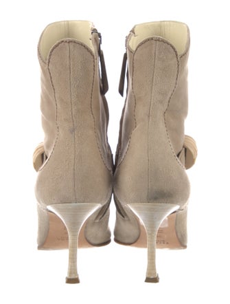 Escada Suede Moto Boots